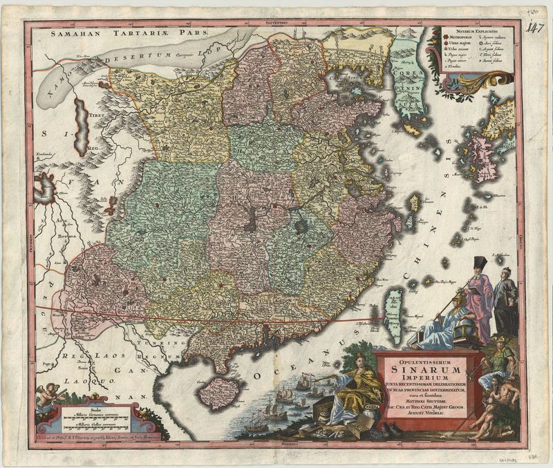 China um das Jahr 1750 von Matthias Seutter