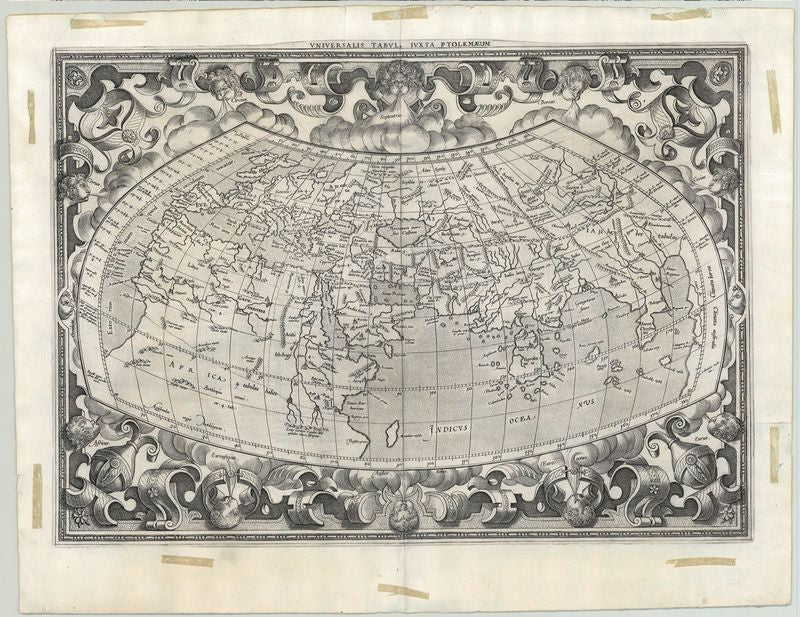 Weltkarte im Jahr 1578 von Gerard Mercator