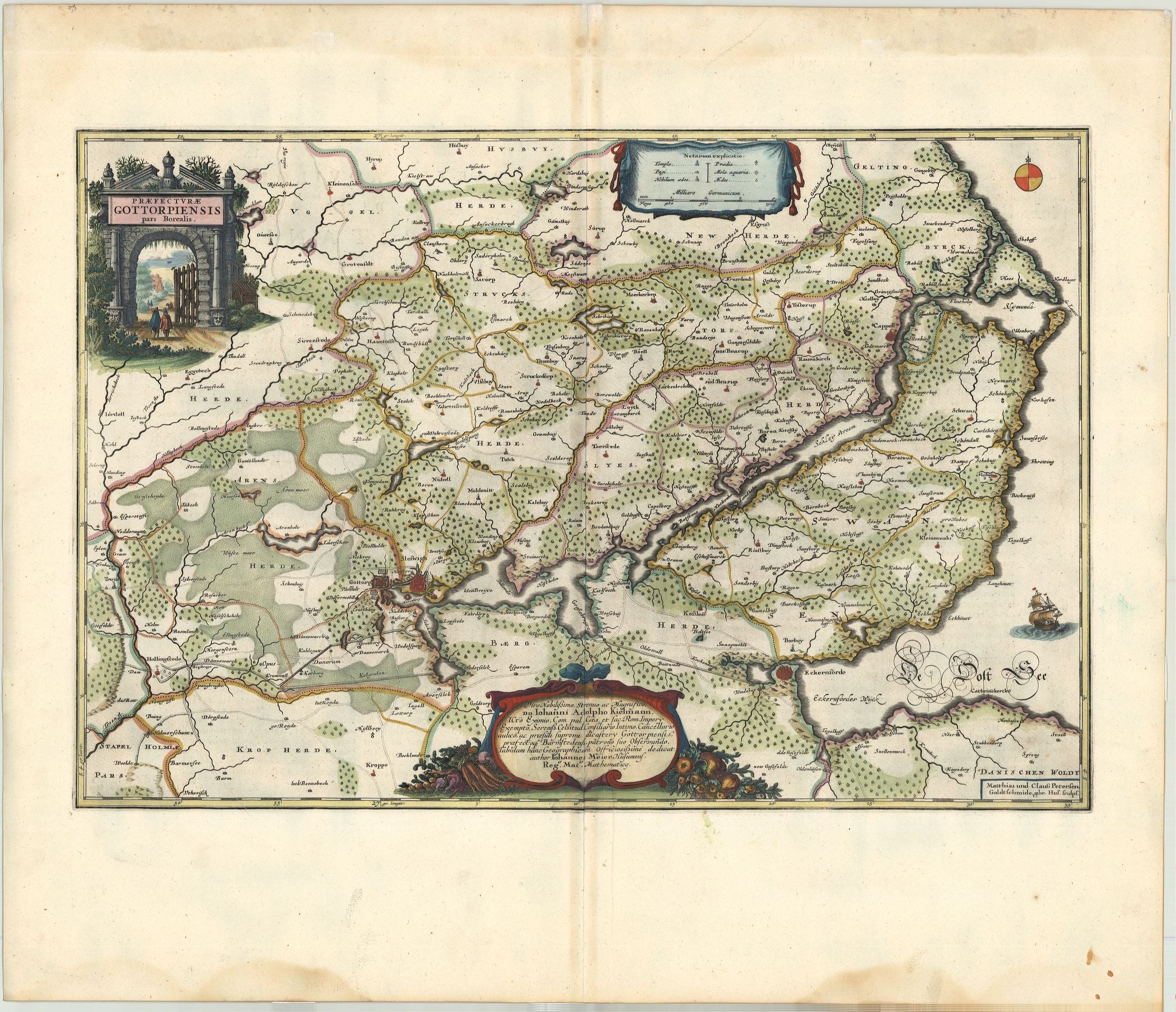 Gottorf im Jahr 1662 von Joan Blaeu