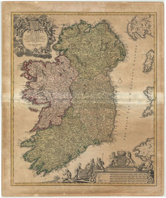 Irland in der Zeit um 1749 von Johann Baptist Homann
