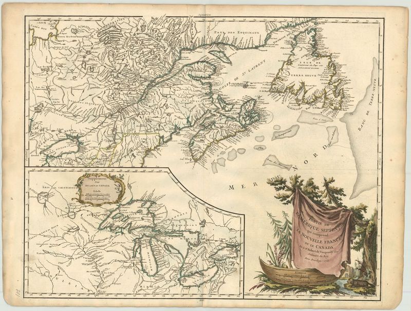 Nova Scotia im Jahr 1757 von Robert de Vaugondy