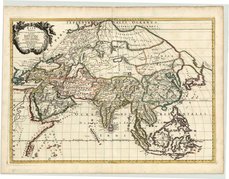 Asien im Jahr 1667 von Nicolas Sanson und Pierre Mariette