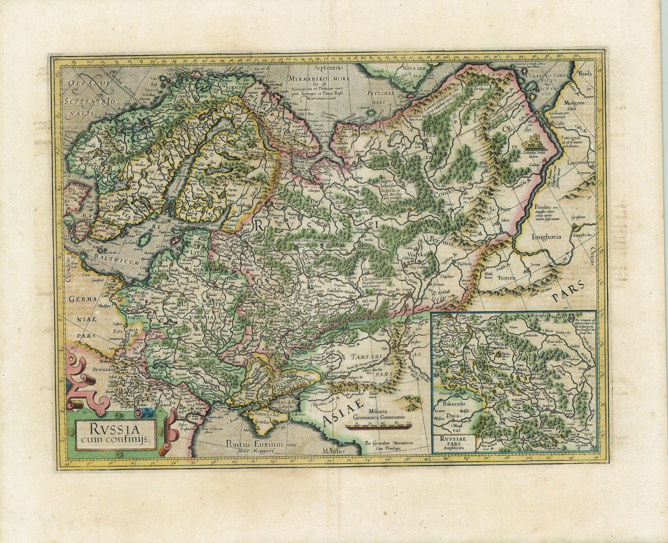 Russland im Jahr 1619 von Gerard Mercator
