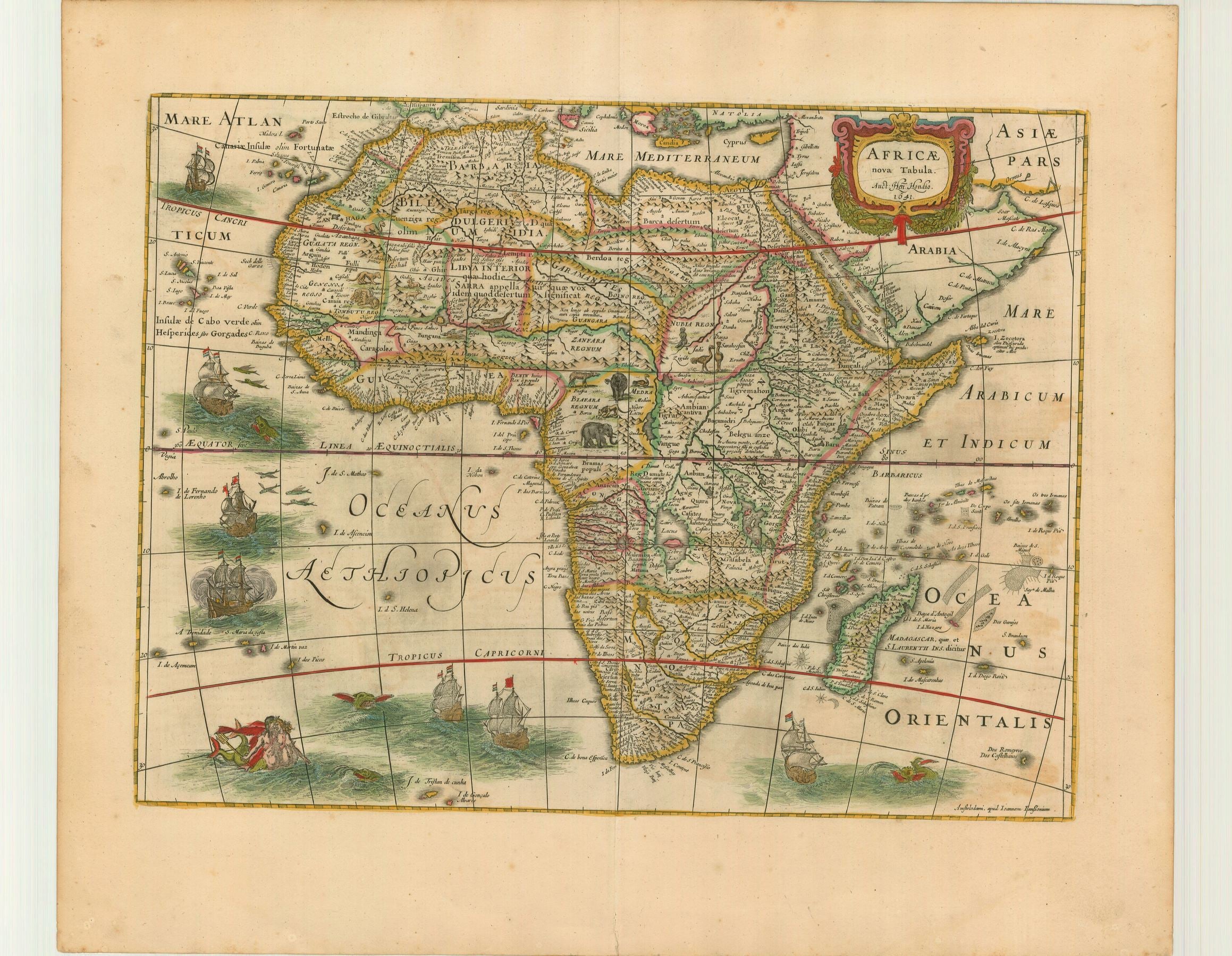 Afrika ab 1644 von Johannes Janssonius