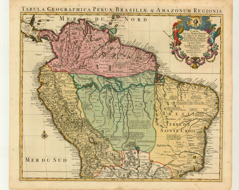 Südamerika in der Zeit um 1730 von Guillaume Delisles und Covens & Mortier