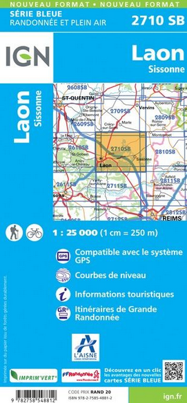 Champagne Nord 1:25.000 - Topographische Karte Frankreich