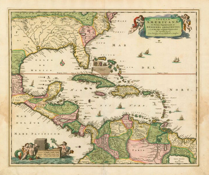 Zentralamerika und die Karibik in der Zeit von 1682