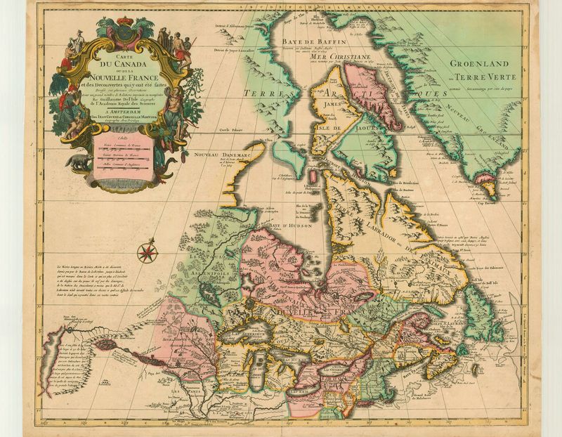 Kanada um das Jahr 1730 von Jean Covens & Cornelle Mortier