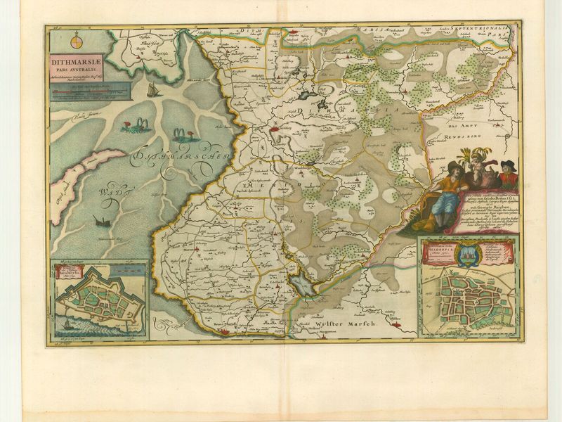 Dithmarschen im Jahr 1662 von Joan Blaeu und Johannes Mejer