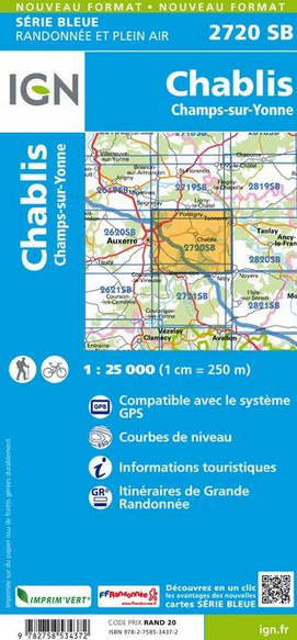 Champagne Süd 1:25.000 - Topographische Karte Frankreich Série Bleue