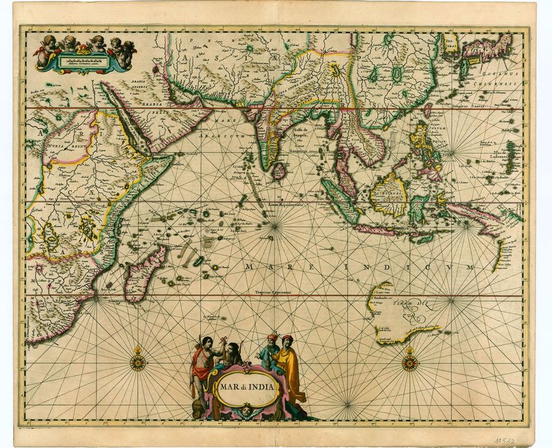 Indischer Ozean um das Jahr 1650 von Johannes Janssonius