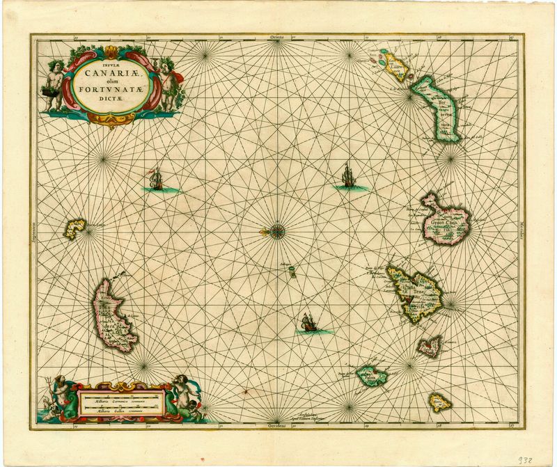Kanarische Inseln um das Jahr 1650 von Johannes Janssonius