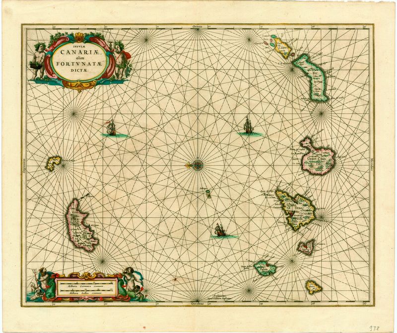 Kanarische Inseln um das Jahr 1650 von Johannes Janssonius