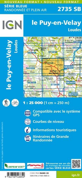 Auvergne 1:25.000 - Topographische Karte Frankreich Série Bleue