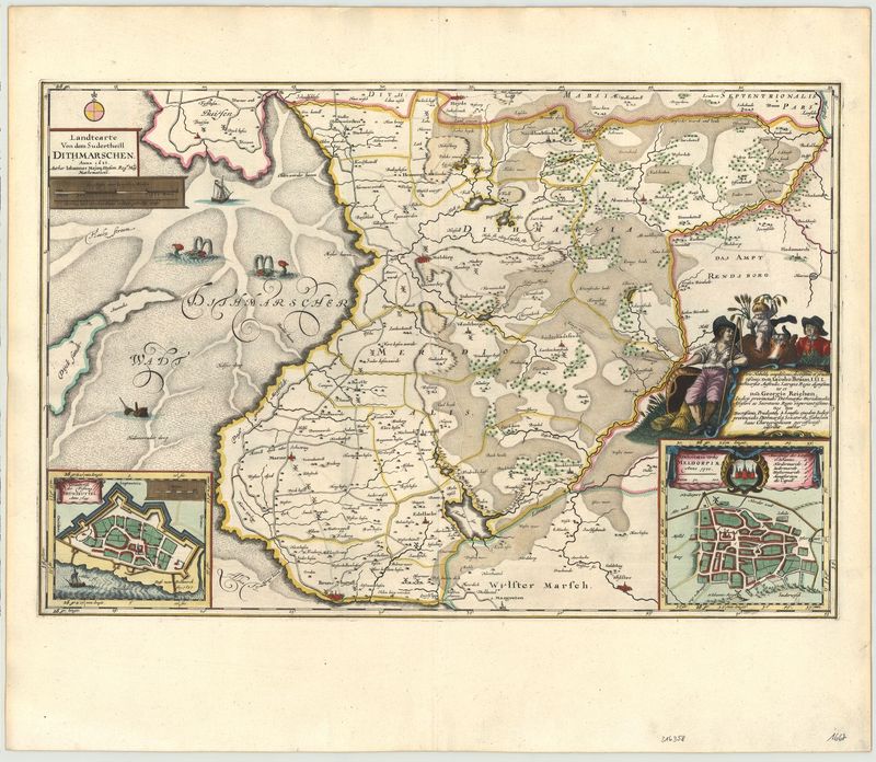 Dithmarschen im Jahr 1667 von Joan Blaeu und Johannes Mejer