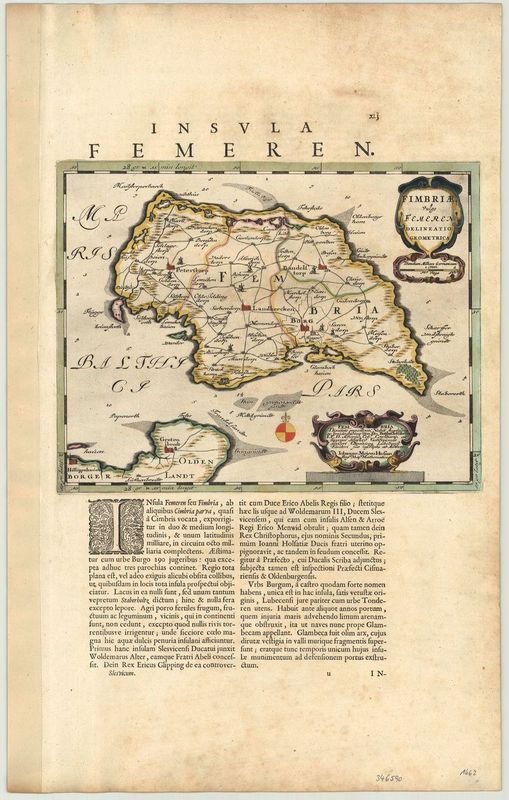 Fehmarn im Jahr 1662 von Joan Blaeu und Johannes Mejer