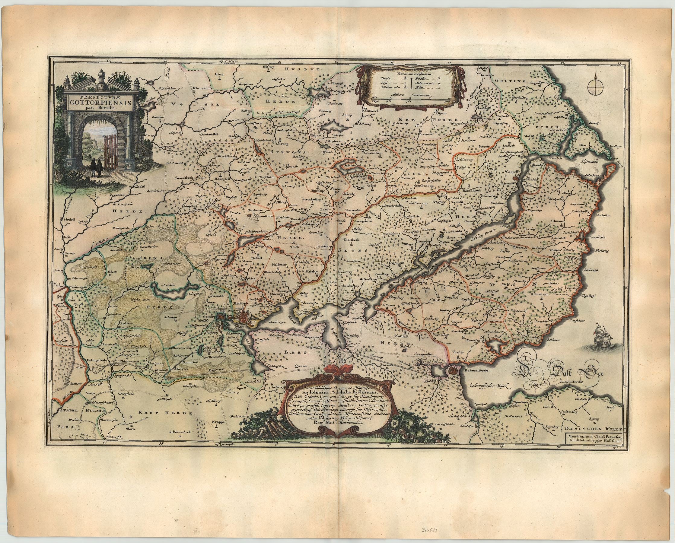 Gottorf-S im Jahr 1662 von Joan Blaeu & Johannes Mejer