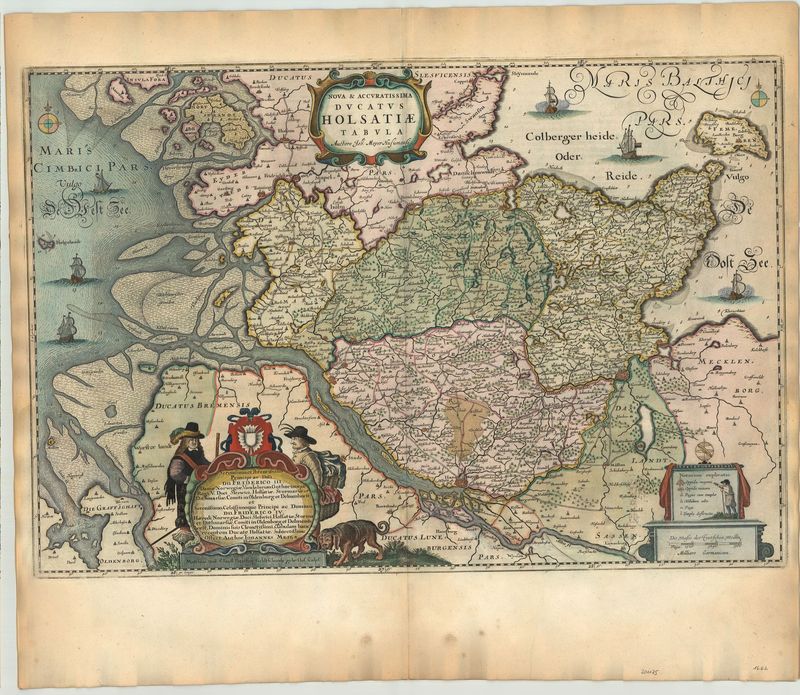 Holstein im Jahr 1662 von Joan Blaeu und Johannes Mejer