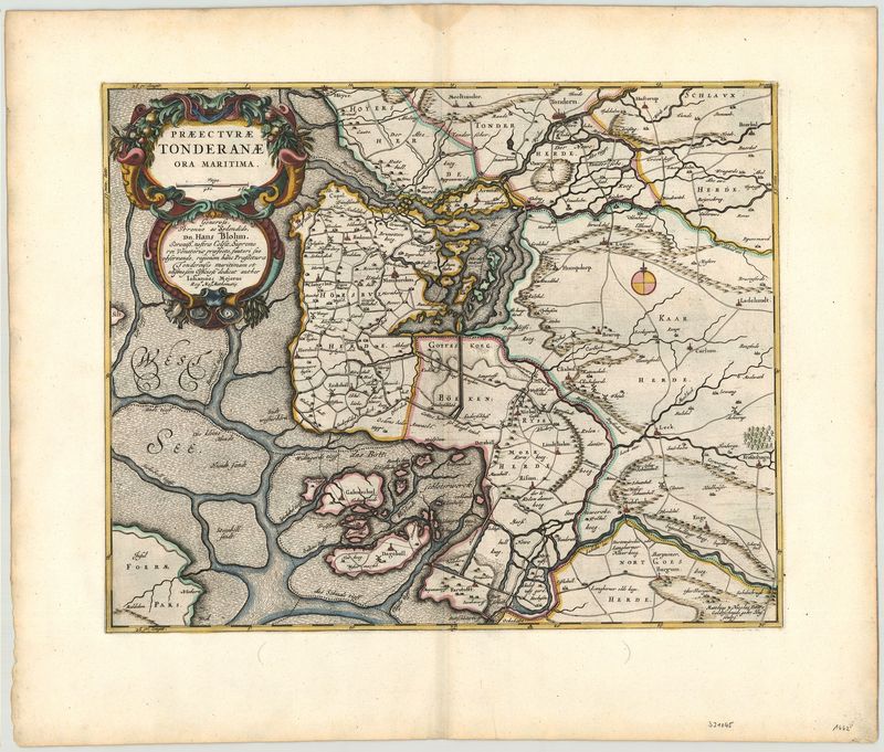 Nordfriesland im Jahr 1662 von Joan Blaeu und Johannes Mejer