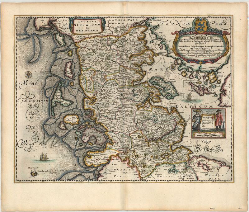 Schleswig im Jahr 1662 von Joan Blaeu und Johannes Mejer