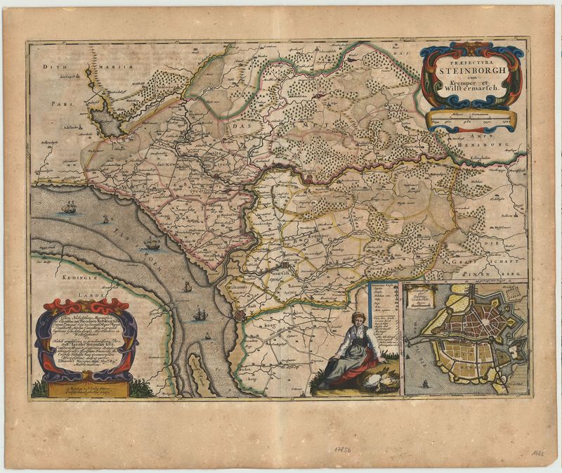 Steinburg im Jahr 1662 von Joan Blaeu & Johannes Mejer