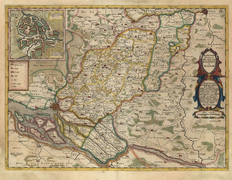 Hamburg, Reinbeck und Lauenburg im Jahr 1652