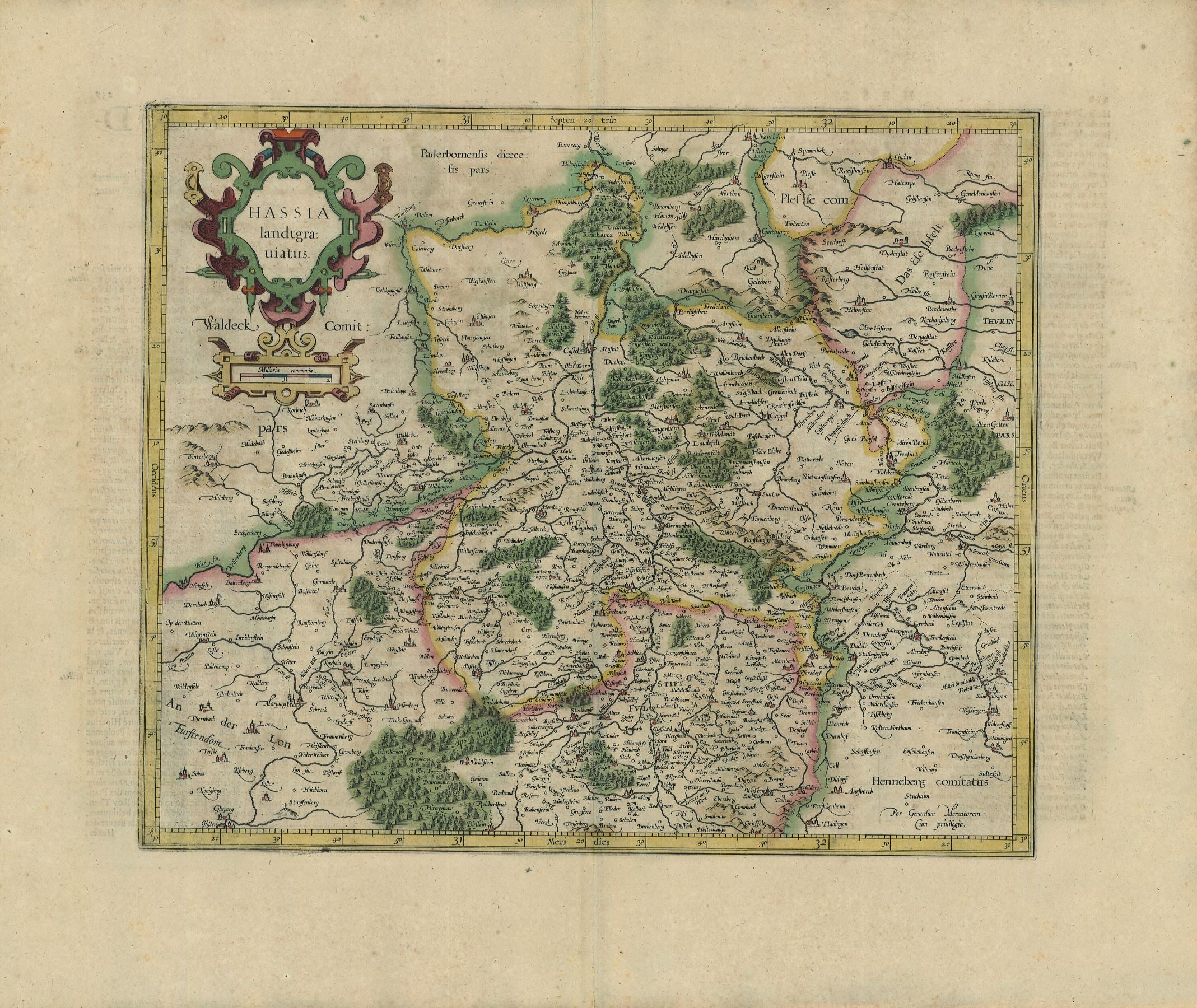 Hessen ab 1606 von Gerard Mercator