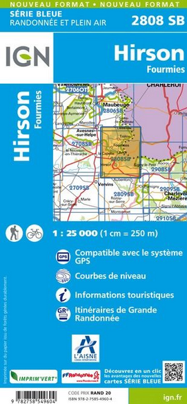 Picardie 1:25.000 - Topographische Karte Frankreich Série Bleue