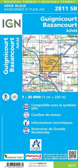 Champagne Nord 1:25.000 - Topographische Karte Frankreich