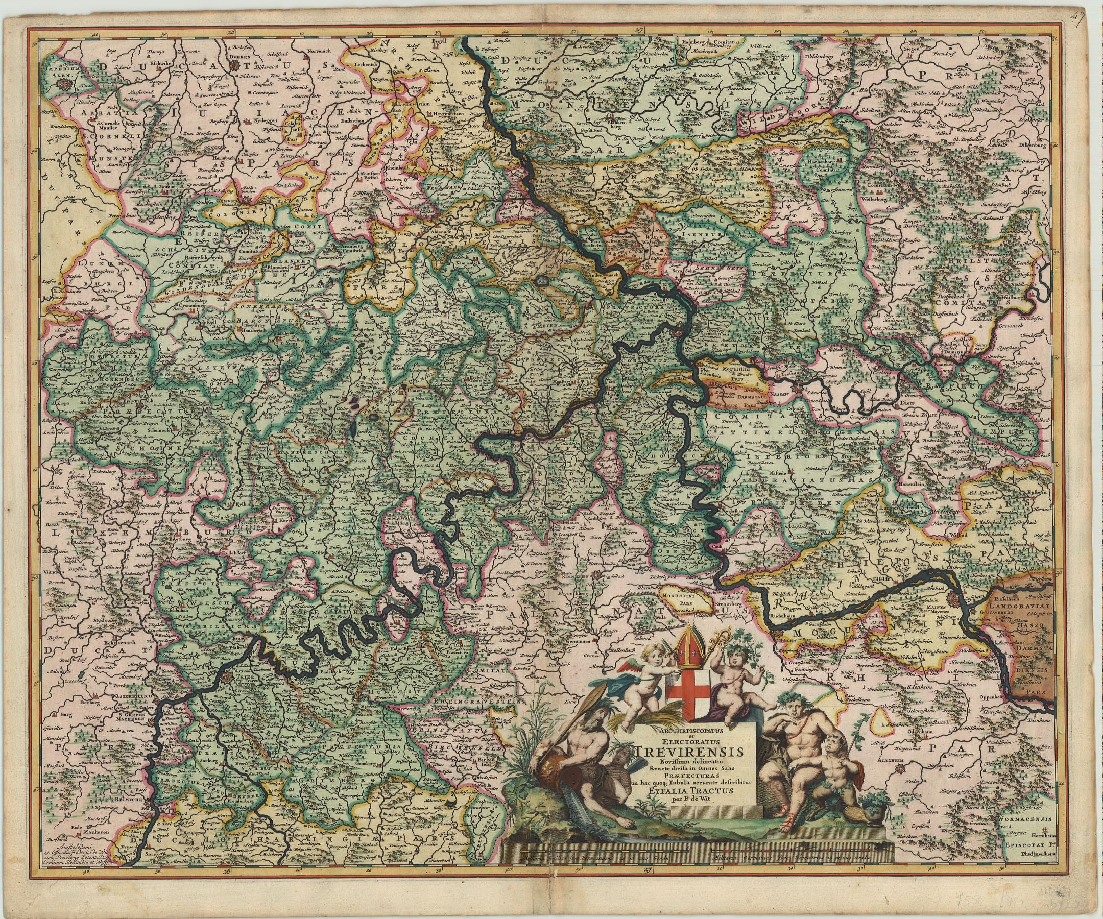 Rhein / Mosel im Jahr 1690 von Frederik de Wit