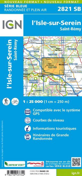 Champagne Süd 1:25.000 - Topographische Karte Frankreich Série Bleue