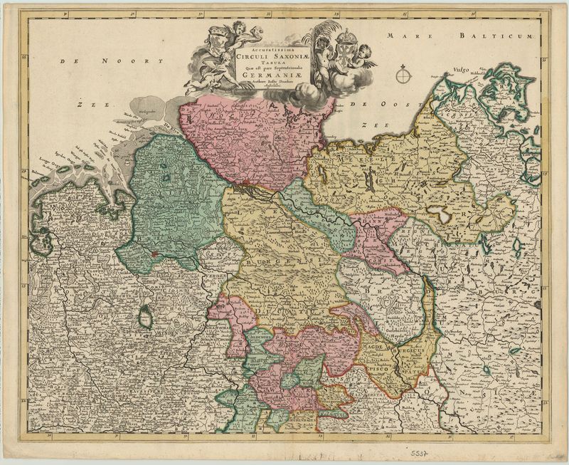Niedersachsen um das Jahr 1690 von Justus Danckerts