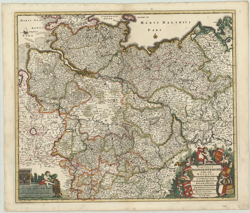 Niedersachsen um das Jahr 1680 von Frederick de Wit