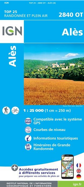 Cevennen, Ardéche 1:25.000 - Topographische Karte Frankreich Série Bleue