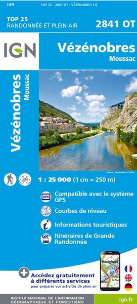 Cevennen, Ardéche 1:25.000 - Topographische Karte Frankreich Série Bleue