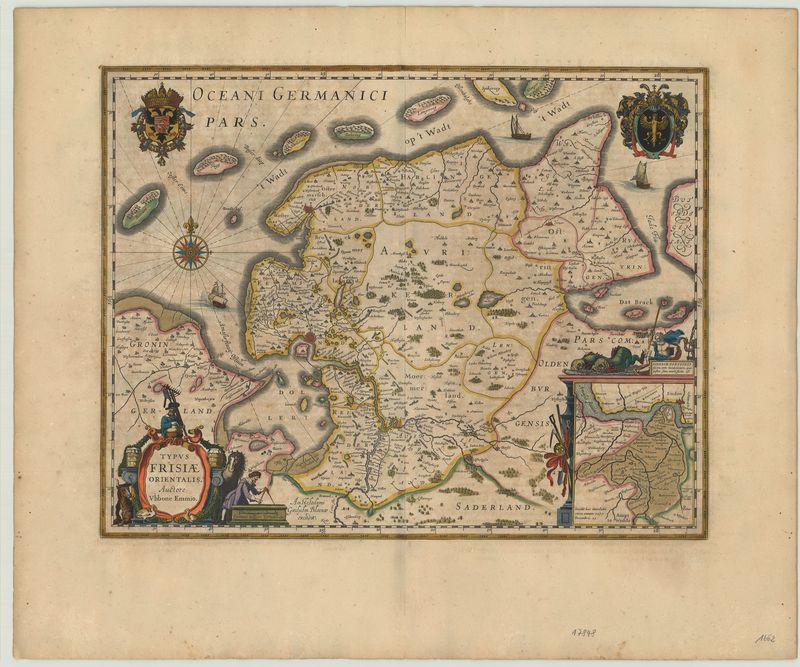 Ostfriesland im Jahr 1662 von Joan Blaeu