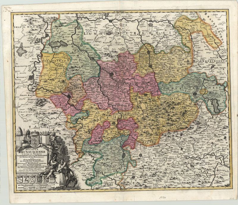 Braunschweig im Jahr 1712 von Johann Baptist Homann