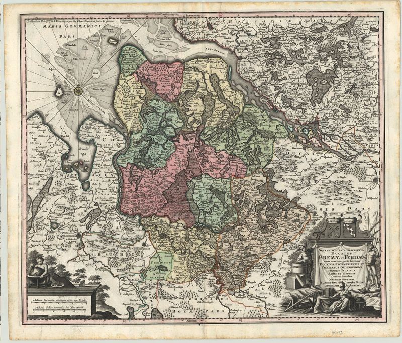 Bremen um das Jahr 1741 von Matthäus Seutter