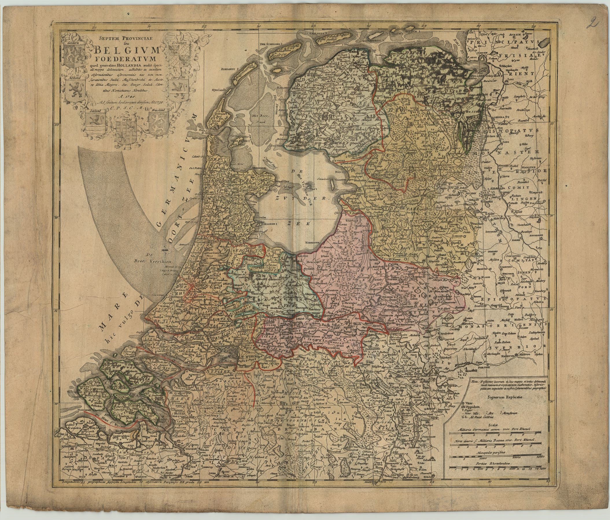 Belgien im Jahr 1748 von Homann Erben
