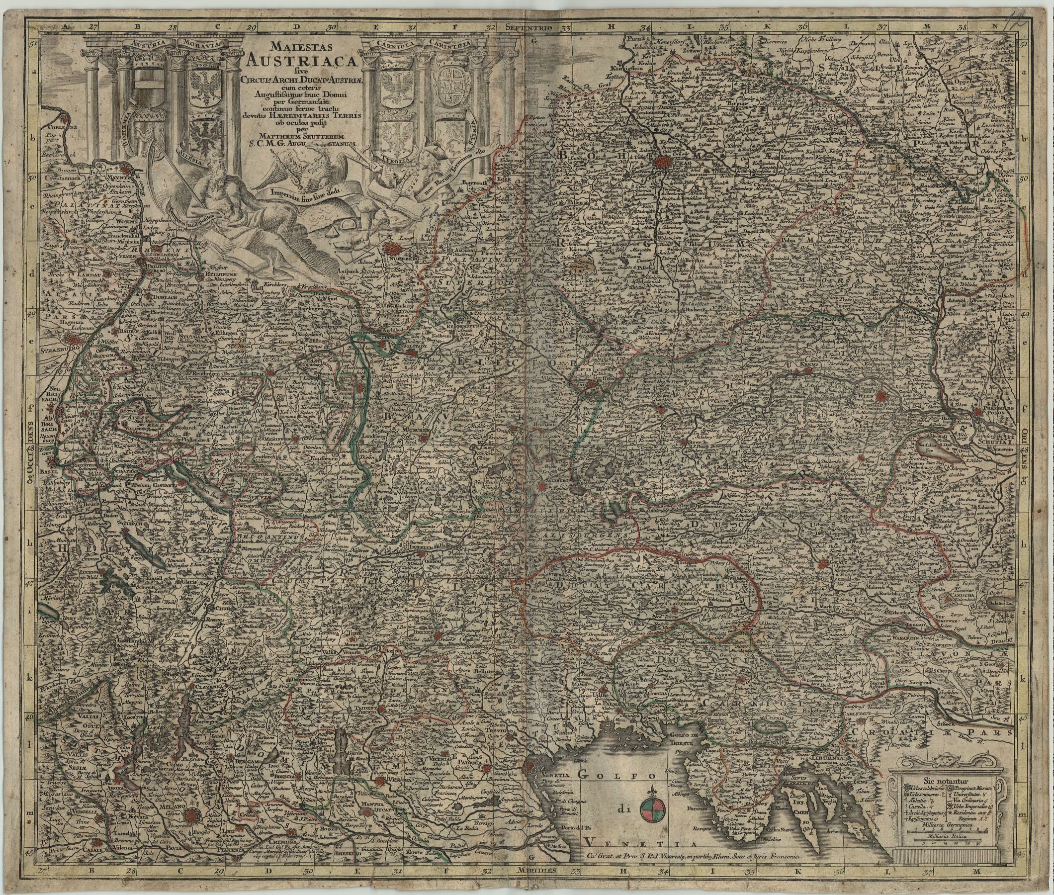Österreich in der Zeit um 1730 von Matthias Seutter