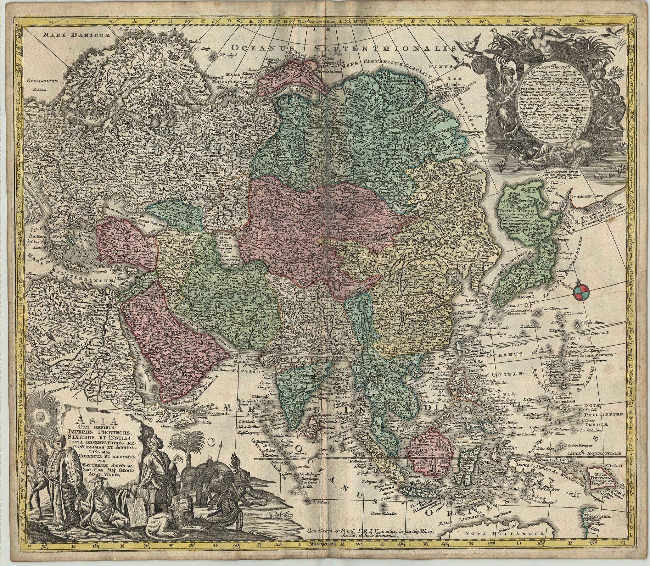 Asien ab 1725 von Matthias Seutter