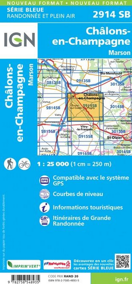Champagne Nord 1:25.000 - Topographische Karte Frankreich