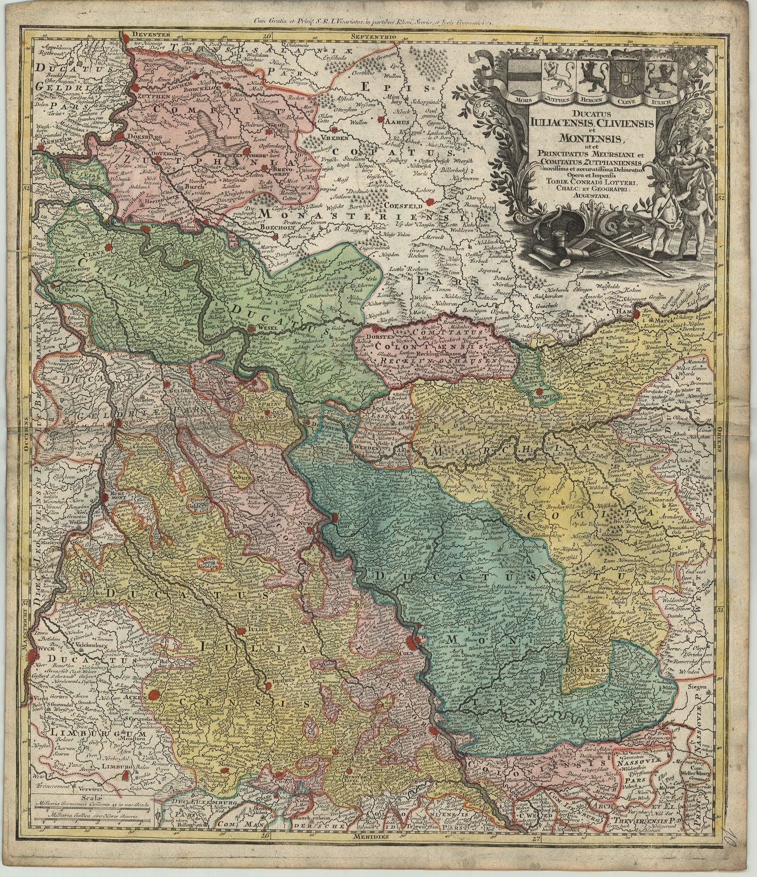 Niederrhein um das Jahr 1760 von Tobias Conrad Lotter