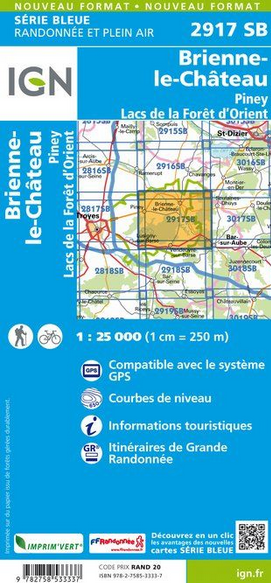 Champagne Süd 1:25.000 - Topographische Karte Frankreich Série Bleue