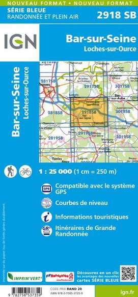 Champagne Süd 1:25.000 - Topographische Karte Frankreich Série Bleue