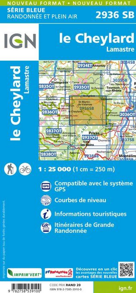 Rhone-Alpes 1:25.000 - Topographische Karte Frankreich Série Bleue