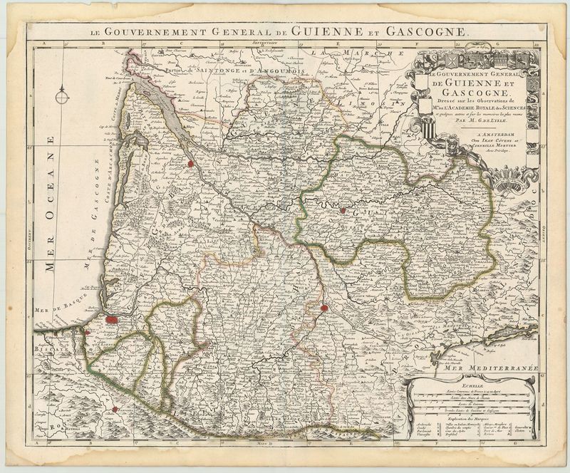 Frankreich im Jahr 1750 von Covens & Mortier