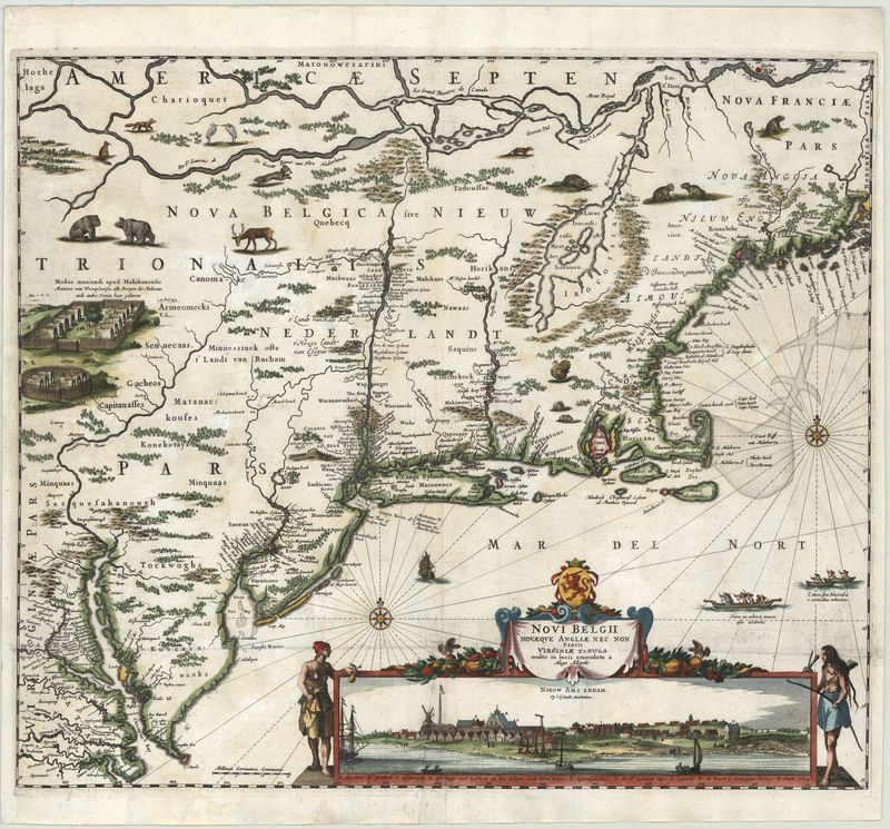 Die amerikanische Ostküste um das Jahr 1656 von Allard Huych