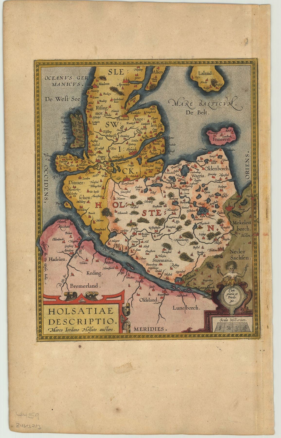 Schleswig-Holstein im Jahr 1612 von Abraham Ortelius