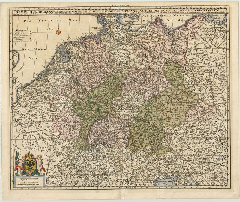 Deutschland um das Jahr 1690 von Peter Schenk & Nicolaus Visscher